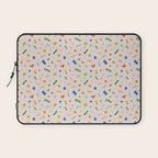 Fun colorful abstract organic shape art pattern Laptop Sleeve Gallery Image 1