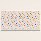 Fun colorful abstract organic shape art pattern Desk Mat Gallery Image 3