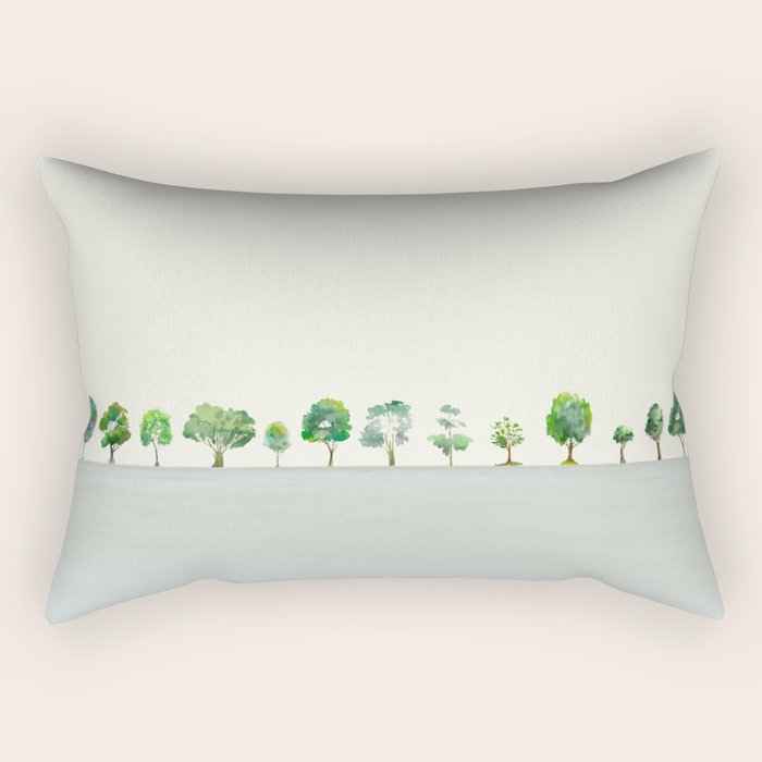 A Row Of Trees Rectangular Pillow Gallery Image 2