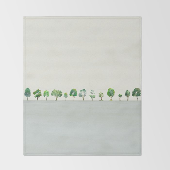 A Row Of Trees Throw Blanket Gallery Image 2