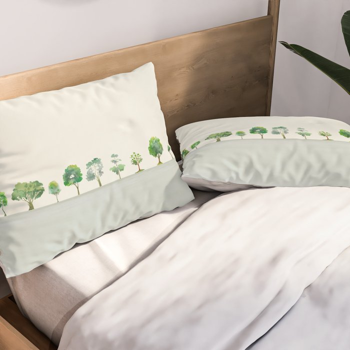 A Row Of Trees Pillow Sham Gallery Image 2