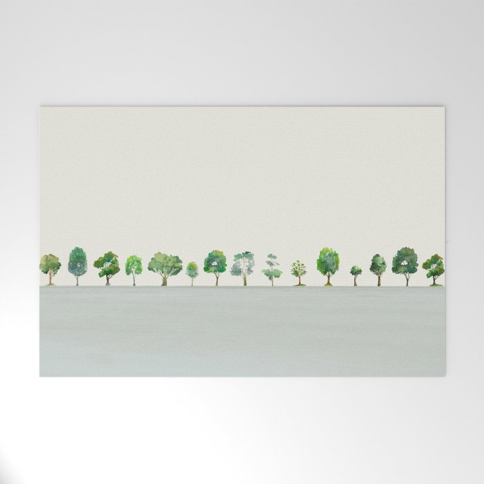 A Row Of Trees Welcome Mat Gallery Image 1