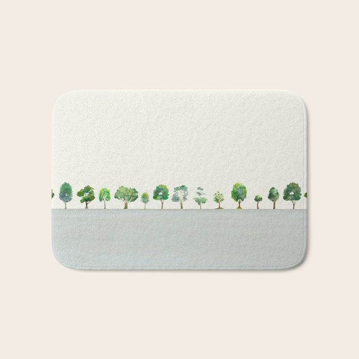 A Row Of Trees Bath Mat Gallery Image 1