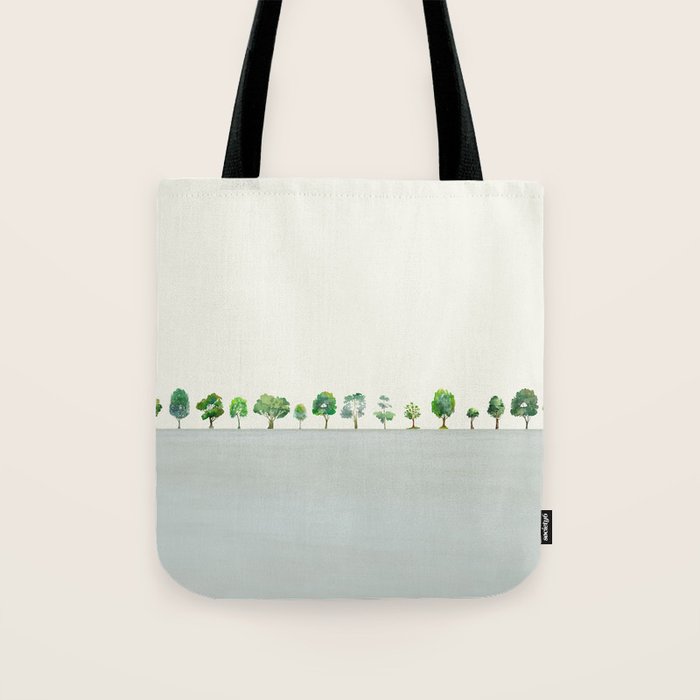 A Row Of Trees Tote Bag Gallery Image 1