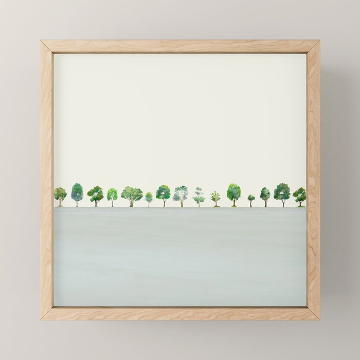 A Row Of Trees Mini Art Print Gallery Image 1