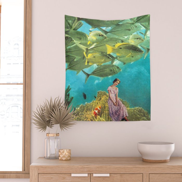 'It's Lonely Down Here' // Under the Sea Wall Tapestry Gallery Image 2