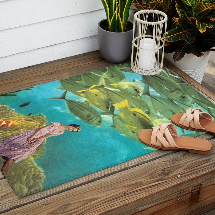 'It's Lonely Down Here' // Under the Sea Outdoor Rug Gallery Image 2