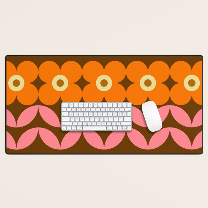 Retro Flower 10A Desk Mat Gallery Image 1