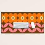Retro Flower 10A Desk Mat Gallery Image 1