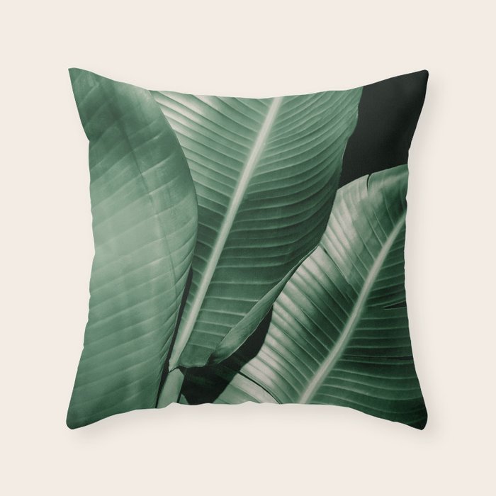 Banana leaf allure Throw Pillow Gallery Image 6