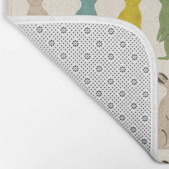 Rows Of Rabbits Bath Mat Gallery Image 2