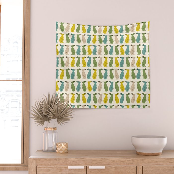 Rows Of Rabbits Wall Tapestry Gallery Image 2