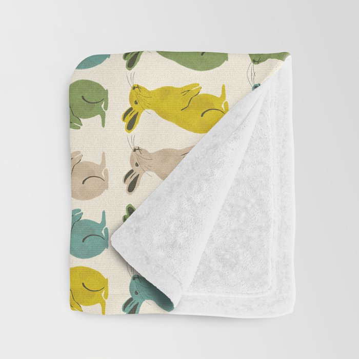 Rows Of Rabbits Throw Blanket Gallery Image 3