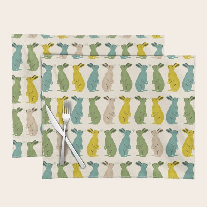 Rows Of Rabbits Placemat Gallery Image 1