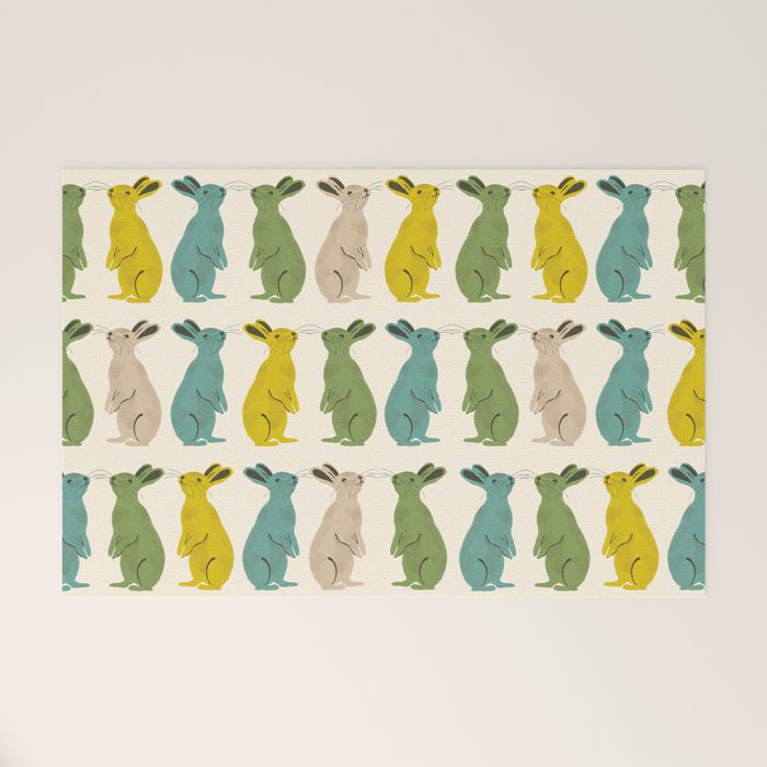 Rows Of Rabbits Welcome Mat Gallery Image 1