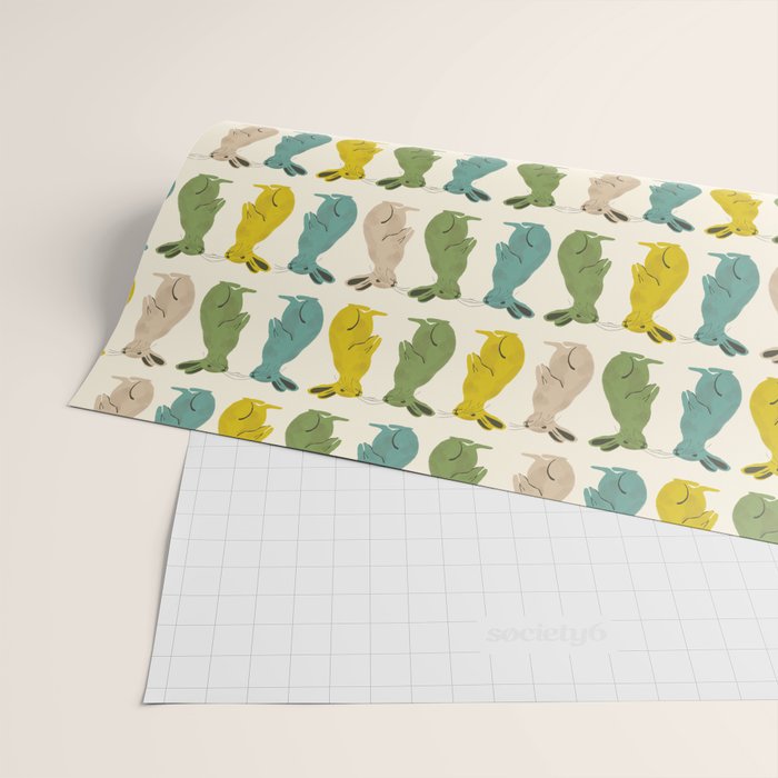 Rows Of Rabbits Wrapping Paper Gallery Image 2