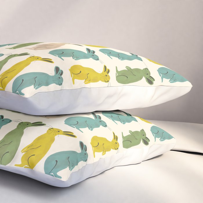 Rows Of Rabbits Pillow Sham Gallery Image 3