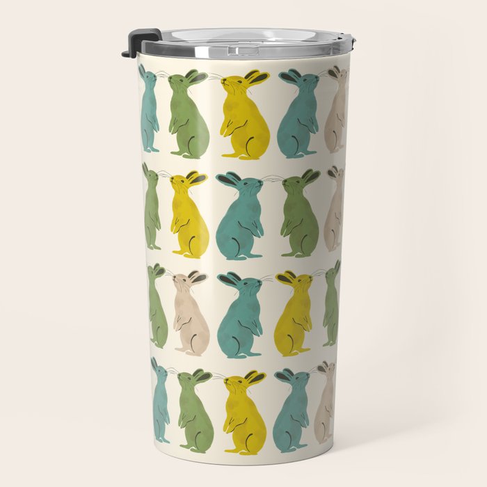 Rows Of Rabbits Travel Mug Gallery Image 3