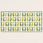 Rows Of Rabbits Desk Mat Gallery Image 3