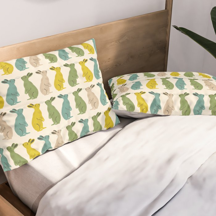Rows Of Rabbits Pillow Sham Gallery Image 2