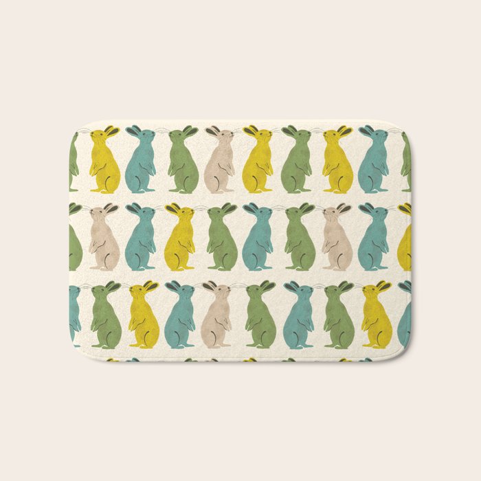 Rows Of Rabbits Bath Mat Gallery Image 1