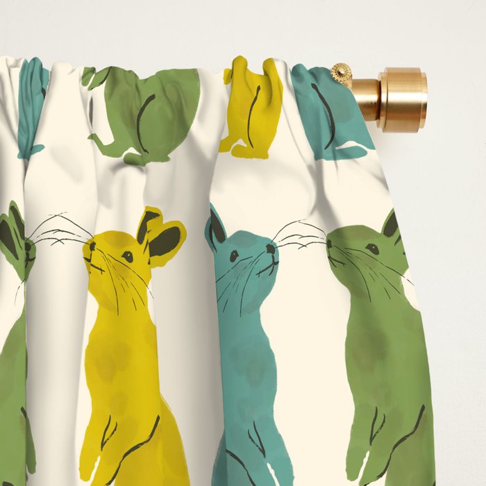Rows Of Rabbits Window Curtain Gallery Image 2