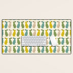 Rows Of Rabbits Desk Mat Gallery Image 1
