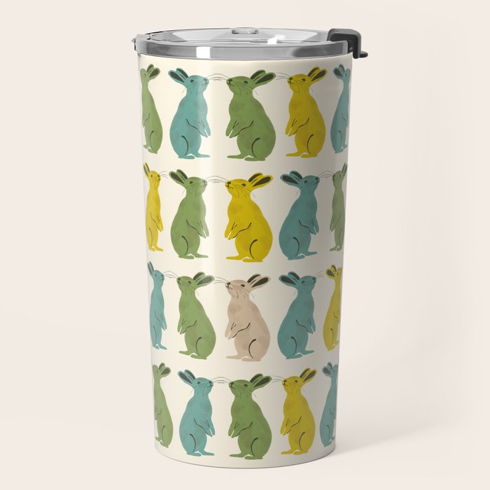 Rows Of Rabbits Travel Mug Gallery Image 2