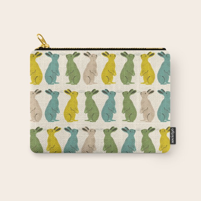Rows Of Rabbits Carry All Pouch Gallery Image 1