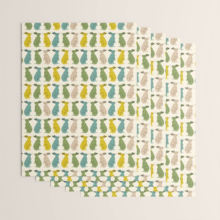 Rows Of Rabbits Wrapping Paper Gallery Image 3