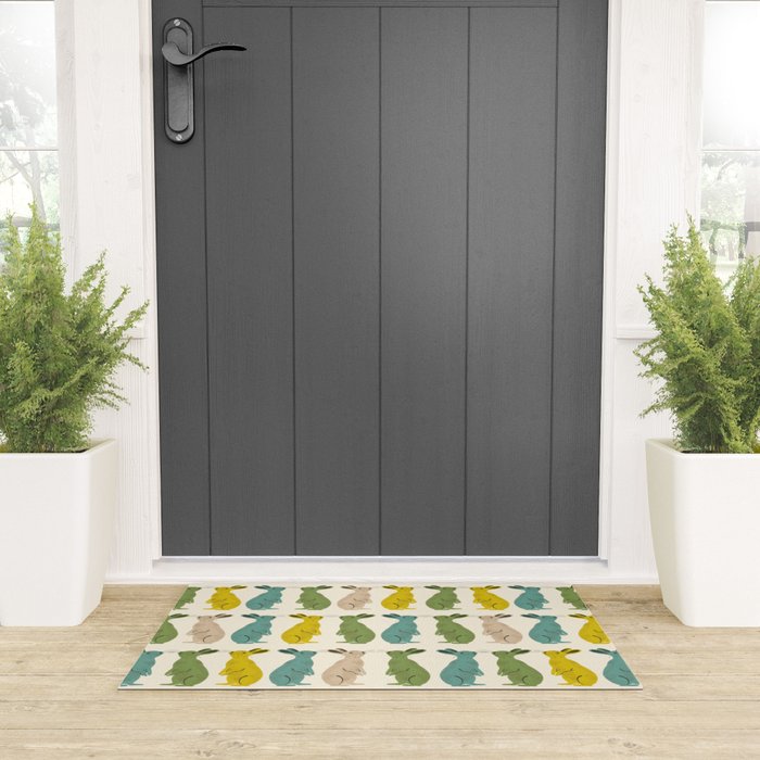 Rows Of Rabbits Welcome Mat Gallery Image 3