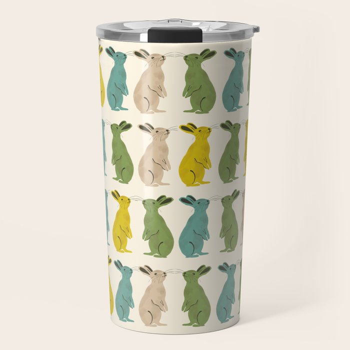 Rows Of Rabbits Travel Mug Gallery Image 1
