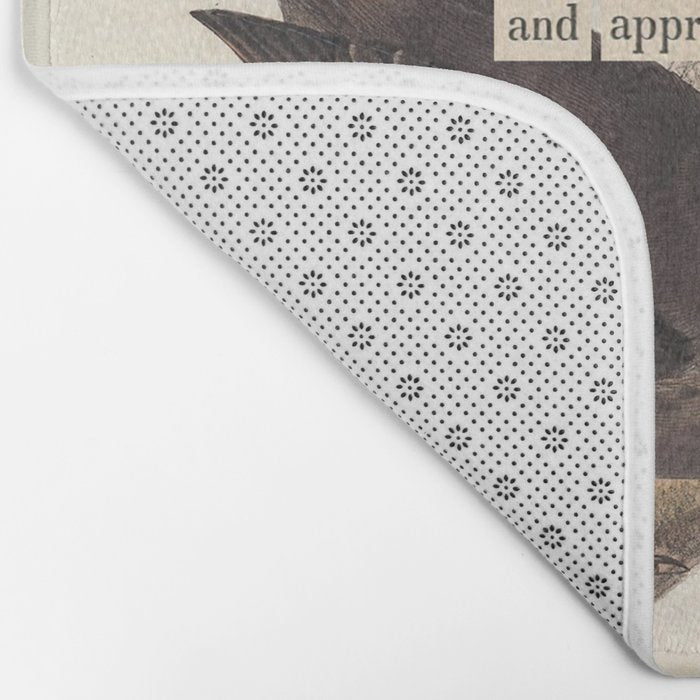 Bird Divinations: Blackbird (about: almanacofbirds.org) Bath Mat Gallery Image 2
