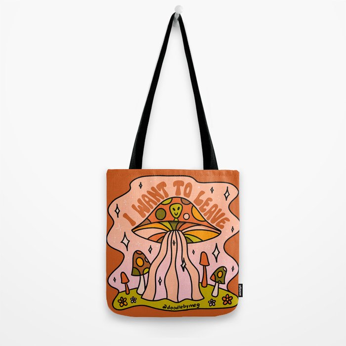 I Want to Leave Mushrooms Tote Bag Gallery Image 2