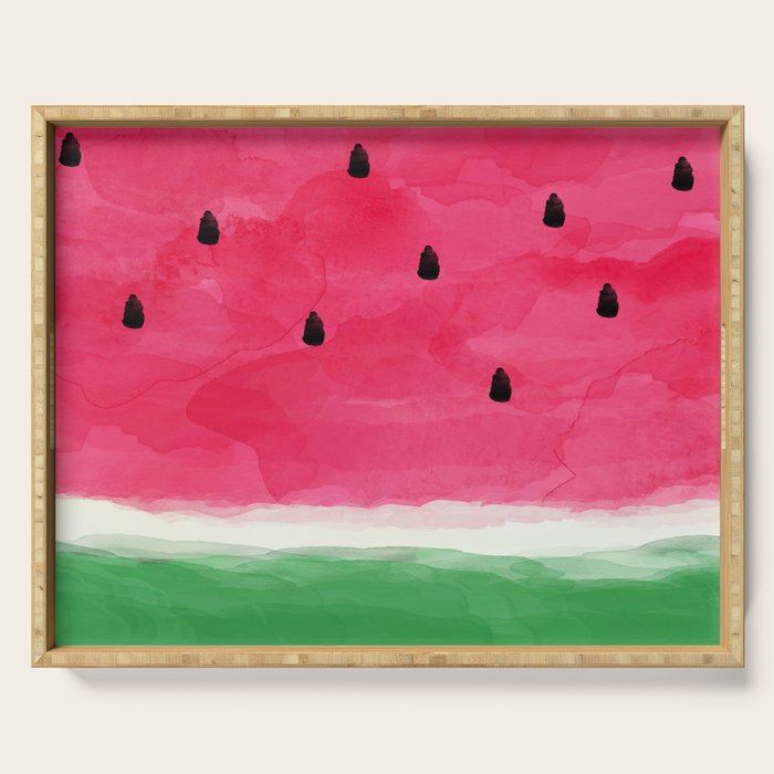 Watermelon Abstract Serving Tray Gallery Image 1