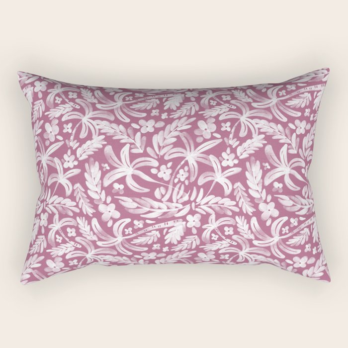 Pink Tropical Bliss Rectangular Pillow Gallery Image 1