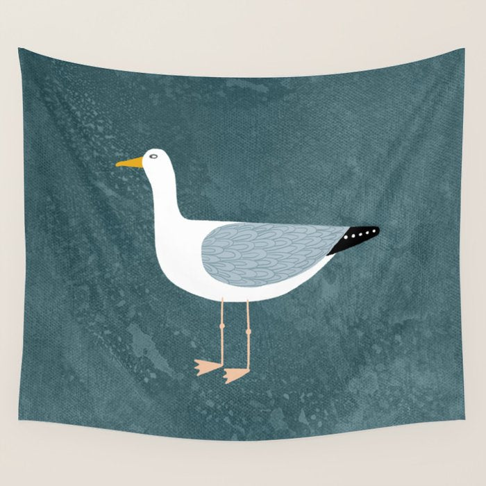 Seagull Standing Wall Tapestry Gallery Image 4