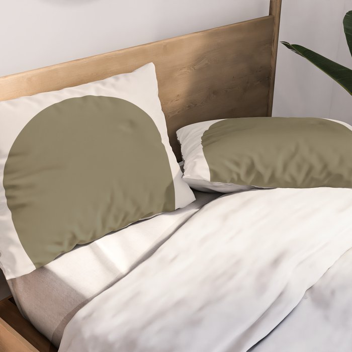 Arch (Olive & Cream) Pillow Sham Gallery Image 2