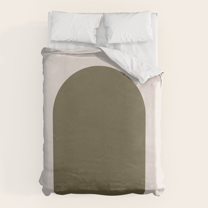 Arch (Olive & Cream) Duvet Cover Gallery Image 6