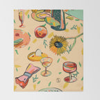 COCKTAILS IN THE GARDEN Throw Blanket Gallery Image 2