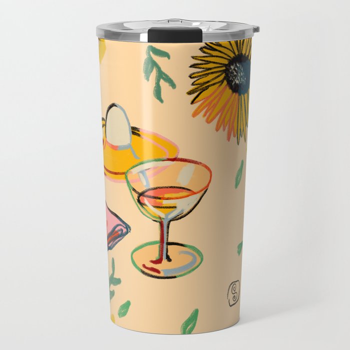 COCKTAILS IN THE GARDEN Travel Mug Gallery Image 1