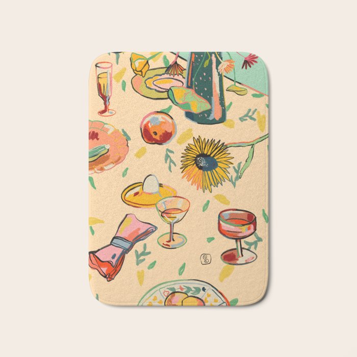 COCKTAILS IN THE GARDEN Bath Mat Gallery Image 1
