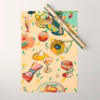 COCKTAILS IN THE GARDEN Wrapping Paper Gallery Image 1