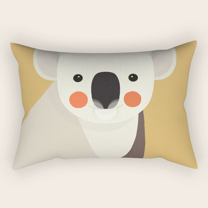 Koala, Animal Portrait Rectangular Pillow Gallery Image 1