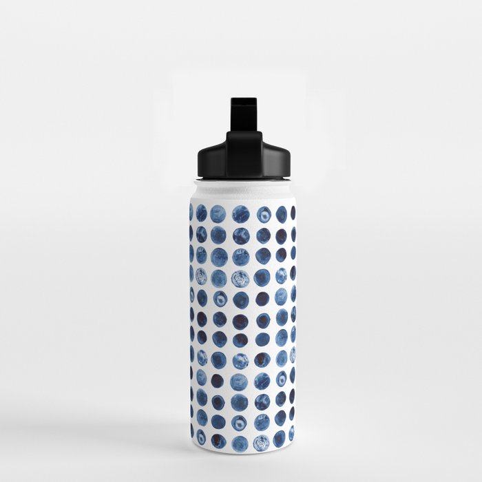 Blueberries | Watercolour Pattern Water Bottle Gallery Image 2