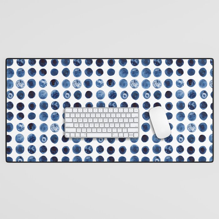 Blueberries | Watercolour Pattern Desk Mat Gallery Image 1