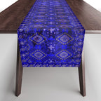 Oriental Opulence: Royal Blue Velvet Moroccan Majesty Table Runner Gallery Image 1