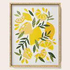 Lemon Blooms on White Serving Tray Gallery Image 1