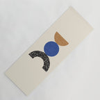 Woodblocks - Brown Blue Yoga Mat Gallery Image 1