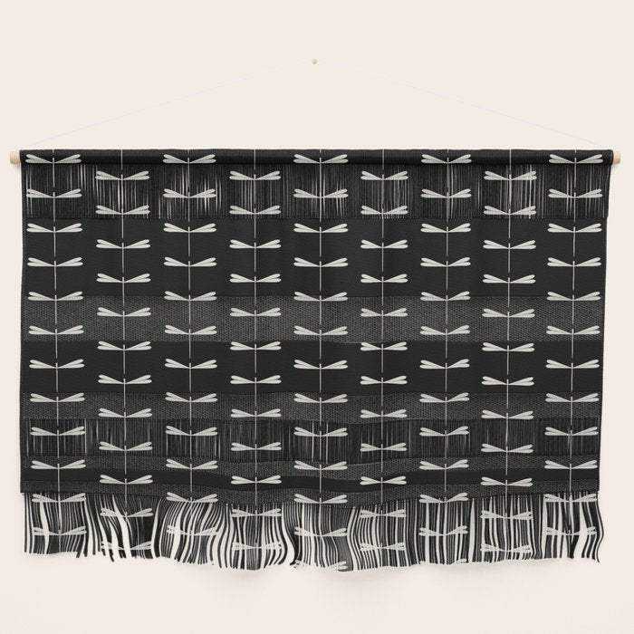 Dragonfly Pattern VII Black Wall Hanging Gallery Image 1